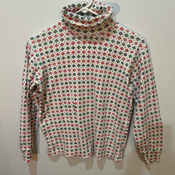 SKYR VTG Floral Patterned Long Sleeve Turtleneck Base Layer Top Small - Picture 1 of 3